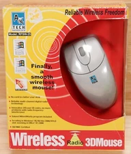 Vintage A4tech Wireless Radio 3D Mouse for PC PS/2 Version RFSW25