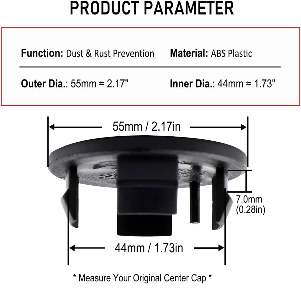 Tapacubos centrales de rueda 4 piezas 55 mm 2,16 pulgadas para llantas Cooper Countryman #36131171069 Foto 2 de 4