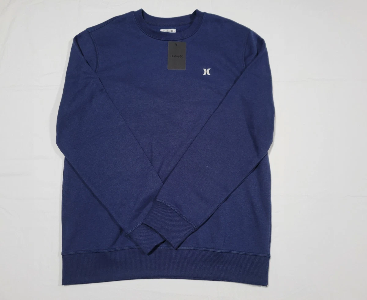 Hurley Maglione Uomo Bengal Fleece Crew - Morbido Pile Con Stampa Fronte/Retro, Stile Casual