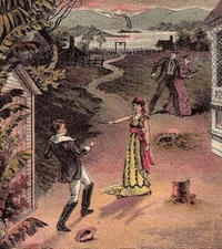 Bartley Campbell's New Play "The White Slave" Victorian Trade Card P35