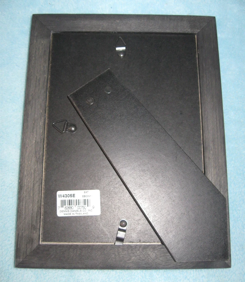 Lote de 3 marcos de tamaño DENNIS DANIELS; pared o mesa madera ébano, azul y nogal Foto 4 de 4