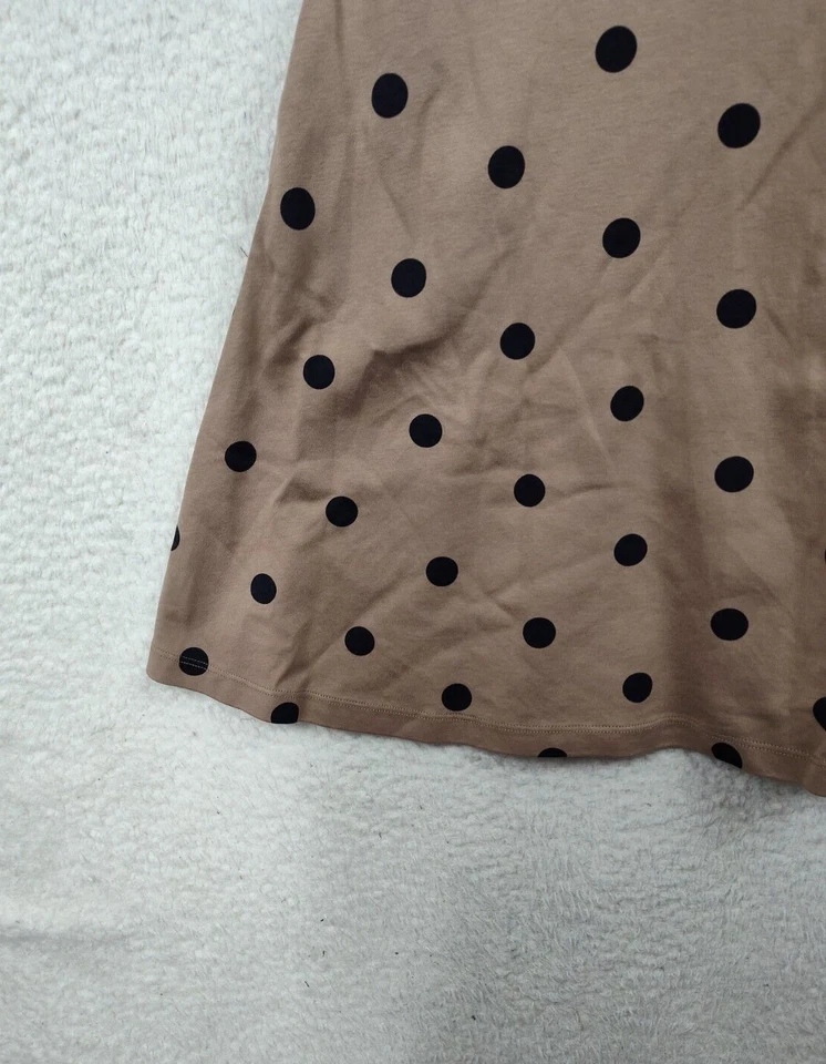 Vestido de mujer New York & Company grande marrón algodón sin mangas línea A hasta la rodilla Foto 4 de 4