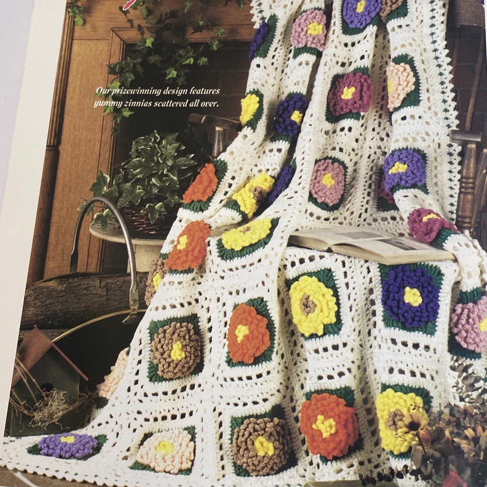 Revista Crochet World abril 1997 huevos de conejo de Pascua afganos mantel Foto 4 de 4