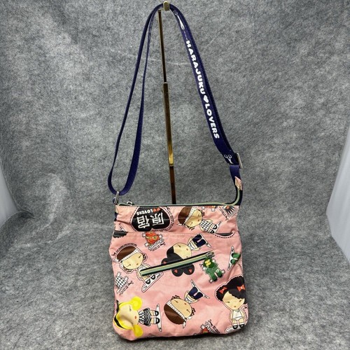 Bolso Bandolera Harajuku Lovers Corte a lo largo de la línea punteada Cartera Rosa Lindo Niñas