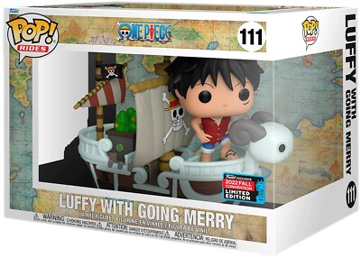 2xFUNKO Pop One Piece Luffy With Going Merry 111 Fall Convention Limited Edition
