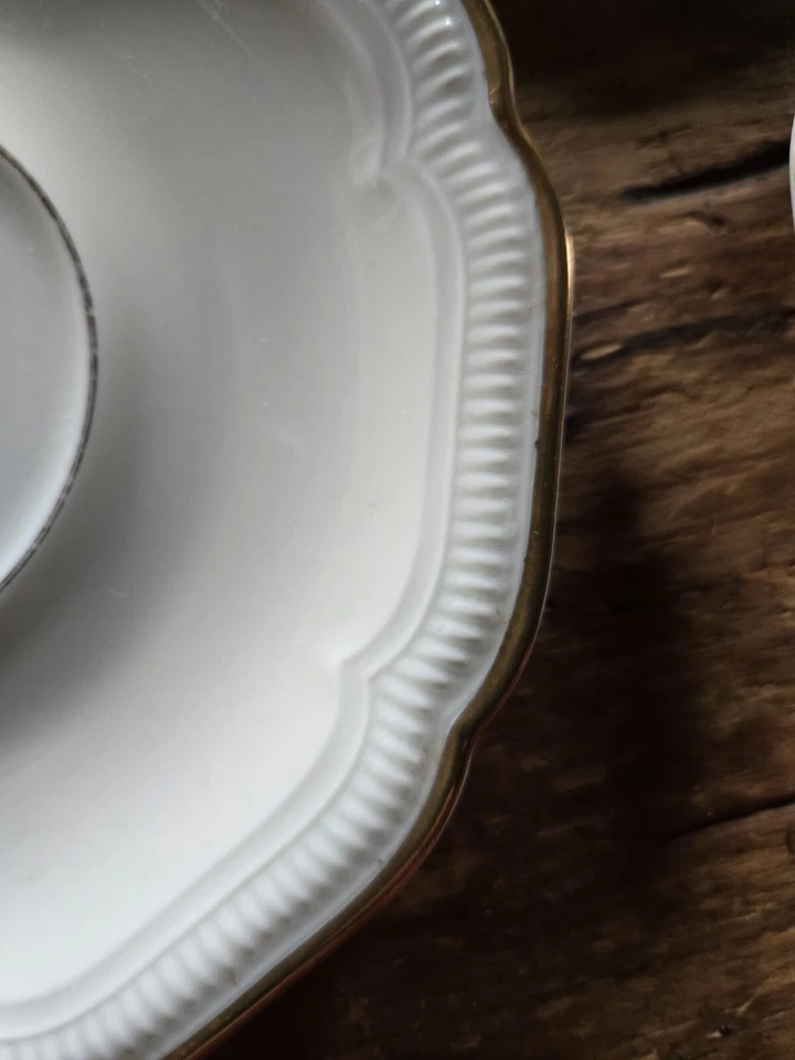3 Platillos Hutschenreuther Baviera Alemania Selb Weimar 6" Borde Dorado De Colección Foto 2 de 4