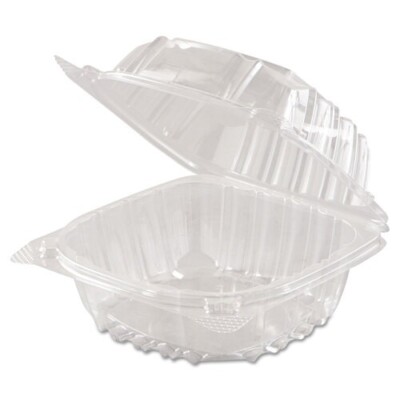 Dart Container 100 PCS, Clear Hinged Plastic Food Take Out Containers