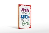Holzschild Spruch 12X18 Cm Familie Ist Das Wahre GlüCk Des Lebens Deko Schild