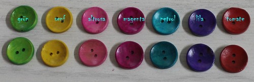 5 Holzknöpfe 20-25mm Button Holzknopf Holz Natur gefärbt Blusenknopf woodbutton - Bild 18 von 20