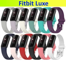 Sport Band Gym Soft Silicone Rubber Loop Strap Wristband For Fitbit Luxe