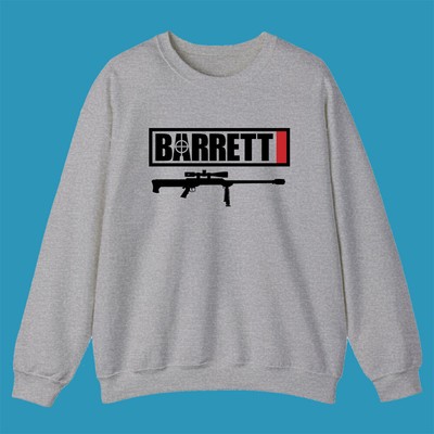 BARRETT Ammunition Guns Firearm Logo Grey Sweatshirt S to 3XL