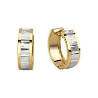 Fascination Ohrschmuck Creolen 333 Gold Zweifarbig Bicolor 15Mm Durchmesser Neu
