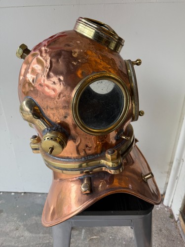 casque de scaphandrier des entreprises RENE PIEL france 1935 diving helmet - Afbeelding 5 van 14