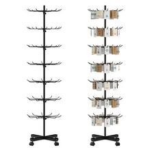 Retail Display Stand 7 Tier Rotating Rack Adjustable for Store and Shop Display