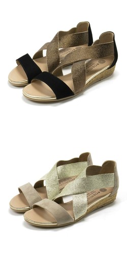 Nuevas alpargatas planas sin cordones para mujer Eric Michael Nover Mia de 3 rayas