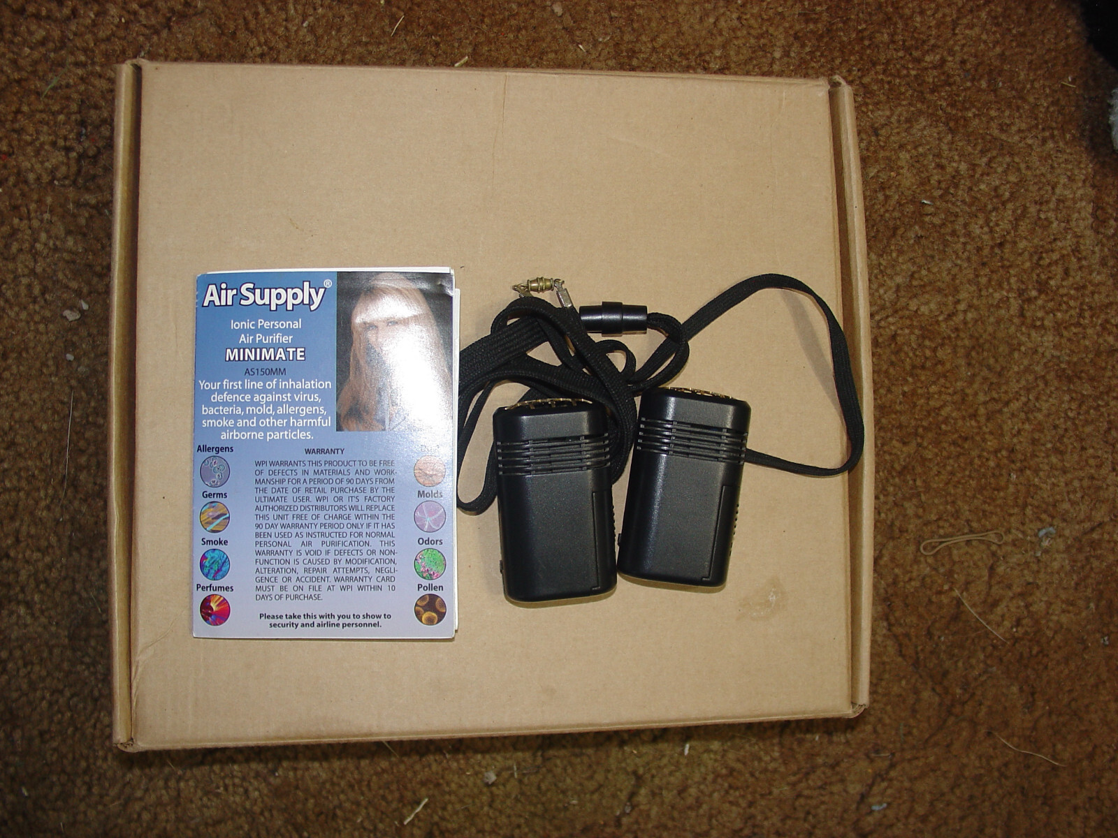 WEIN AIR SUPPLY IONIC PERSONAL PURIFIER x 2 UNITS