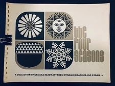 Vintage 70”s Dynamic Graphics Clip Art Designs The 4 Seasons 67 Pg  Advertising