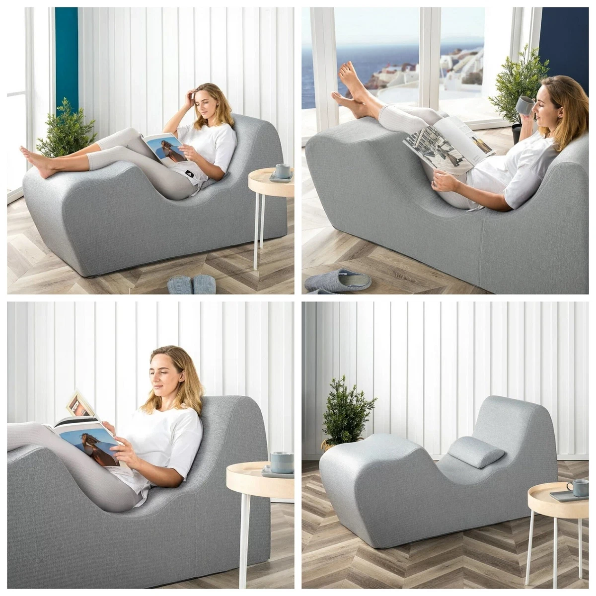Zinus Lotus Zero Gravity Polyester Foam Chaise Lounger