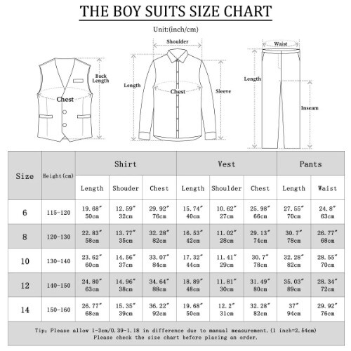 Boys Suit Outfit Church Formal Attire School Graduation Dress Performance Set - Picture 9 of 16