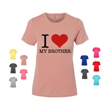 I Heart My Brother love family gift son boy man big little Women's T Shirt