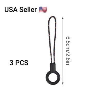 3PC Zipper Pull Puller End Fit Rope Tag Replacement Clip Broken Buckle Fixer Zip