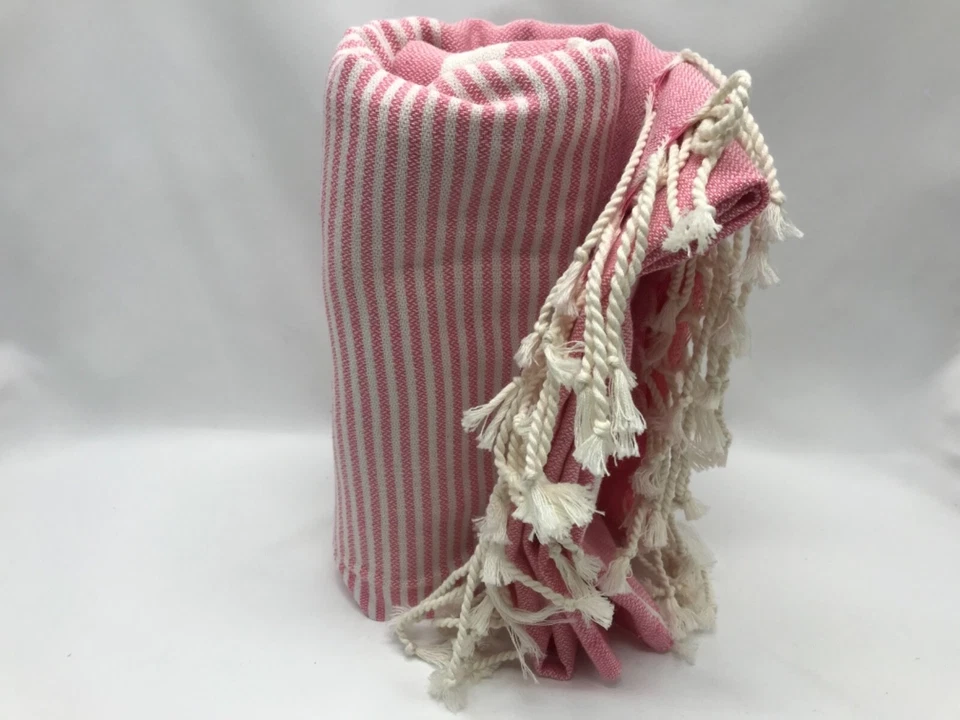 Toalla turca Peshtemal: toalla de playa y baño de secado rápido, manta, spa hammam de algodón Foto 2 de 4