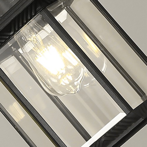 Outdoor Wall Lights Garden Wall Sconce Proch Glass Lighting Black Wall Lamp - Picture 5 of 13