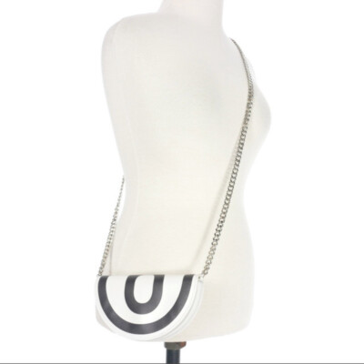 ☆MM6 Maison Margiela☆ Lasso 6 Chain Wallet White Black SA6 MM6 Maison Margiela 22AW Chain Wallet Mini Leather UNI White