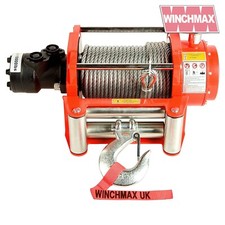 HYDRAULIC WINCH 10000 lb WINCHMAX ORIGINAL ORANGE WINCH, STEEL ROPE - WINCH ONLY