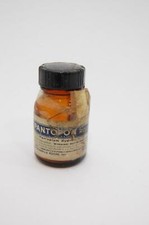VTG EMPTY Hoffman-La Roche Pantopon Pantopium 1/4oz Glass Bottle Medical Poison