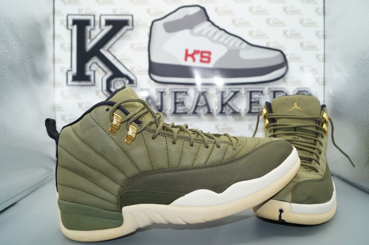 Jordan 12 olive green online