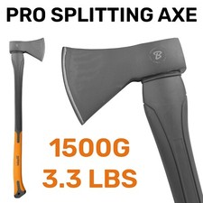 Long Handled 1.5kg Axe – Wood Felling, Log Splitting & Timber Chopper Tool
