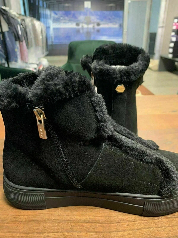 DKNY DONNA KARAN MASON FUR FELL SHEARLING SHOES BOOTS STIEFEL SCHUHE SNEAKERS 41