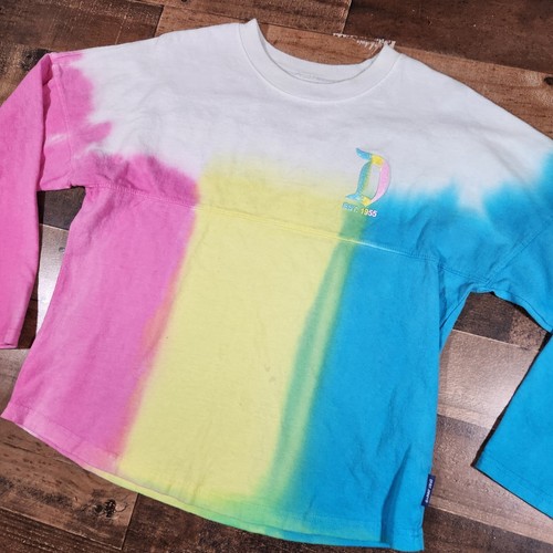 Disneyland Spirit Jersey Youth Girls XL Rainbow Tie Dye Long Sleeve - Picture 13 of 15
