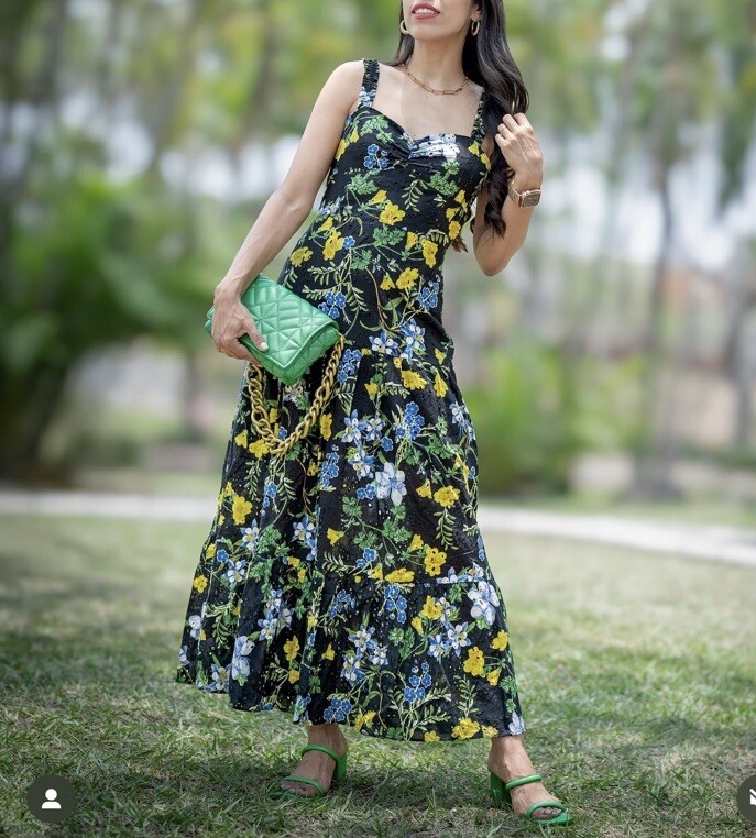 ZARA NWT WOMAN SS24 MIDI FLORAL PRINT DRESS BLACK / YELLOW ZARA NWT WOMAN SS24 MIDI FLORAL PRINT DRESS BLACK / YELLOW