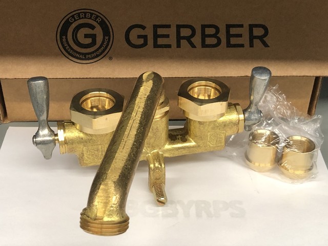 Gerber 49 530 Rough Brass Two Handle Laundry Faucet 1 2 Ips For