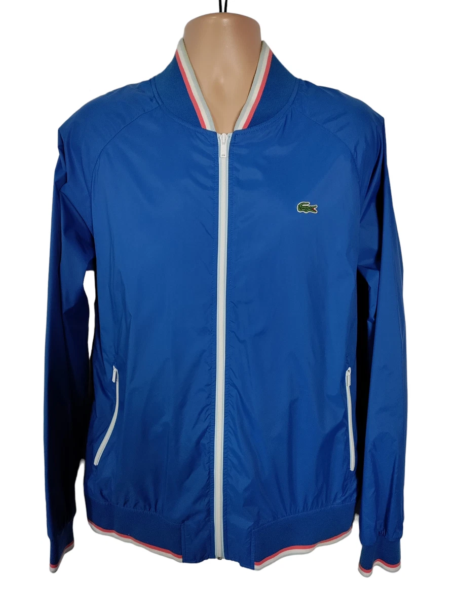 MENS LACOSTE L!VE SIZE 54/6 BLUE MESH ZIP LIGHT RAIN JACKET COAT | eBay