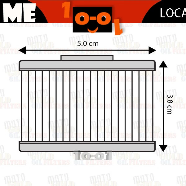 Motorcycle Oil Filter For Honda CBR300 R/RA-E,F,G,H 2014 2015 2016 2017 - Imagem 2 de 2