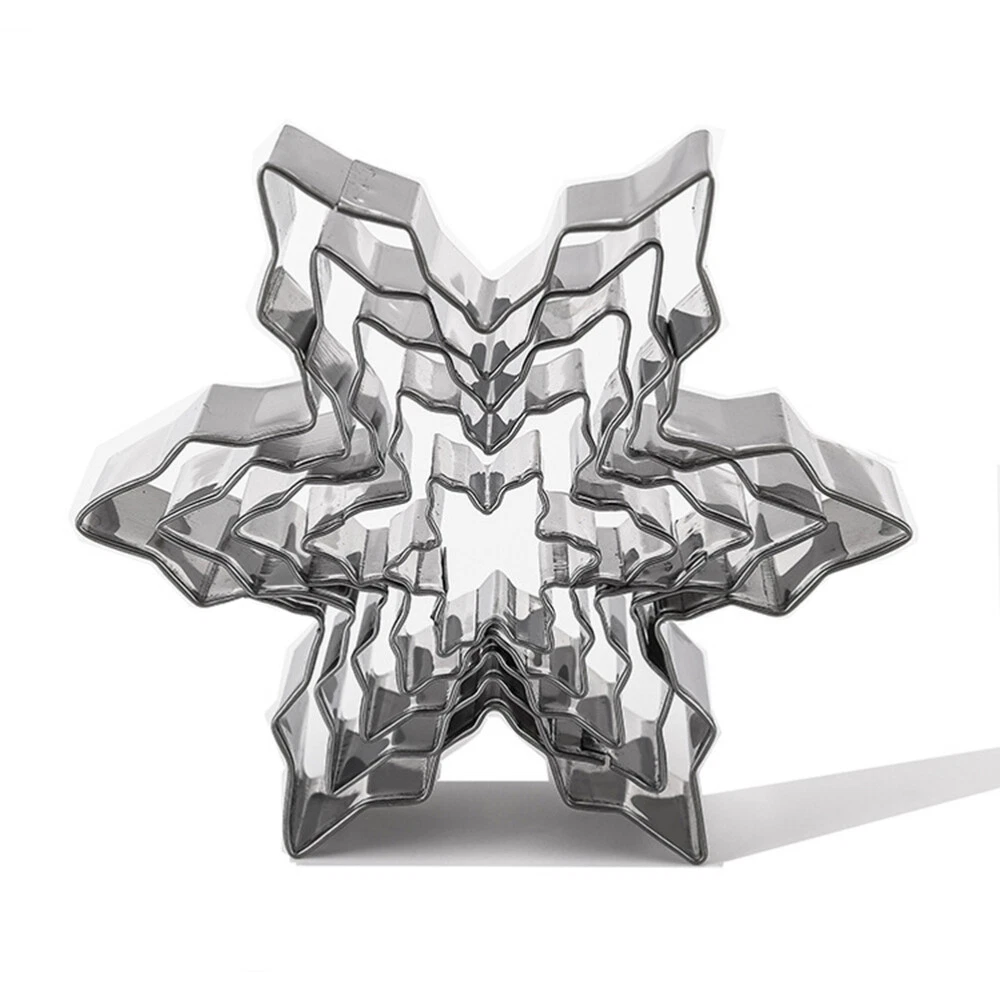 Stampino Per Biscotti A Forma Di Fiocco Di Neve In Acciaio Inox - 6 Cm - Stadter