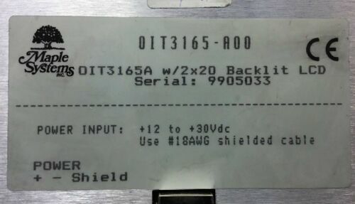 Maple Systems OIT3165-A00 Display Module w/2X20 Backlit LCD, 12-30VDC EW - Picture 2 of 6
