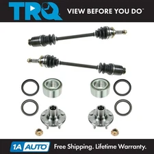 TRQ Front CV Axle Shaft Assembly Wheel Hub Bearing Set 4pc for Forester Impreza