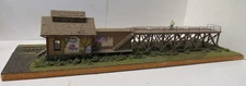 ICEHOUSE & ICING DOCK. FINE SCALE MINIATURES. BUILT. WOOD. NICELY FINISHED. HO
