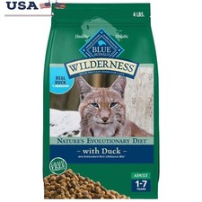 High-Protein Grain-Free Dry Cat Food Duck Recipe Natural Formula 4lb Bag New