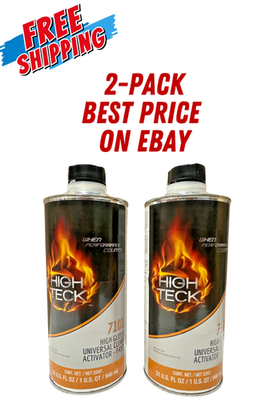 #ad #ad 2 Pack High Teck 7101 High Gloss Universal Clear Activator Fast Quart $44.99