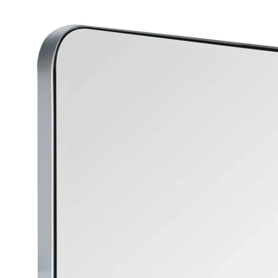 Ryne Shiny Silver 24" x 36" Rectangular Wall Mirror - Image 2 of 2