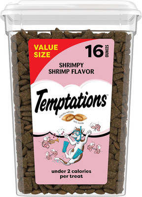 Classic Crunchy and Soft Cat Treats, Shrimpy Shrimp Flavor, 16 Oz. Tub