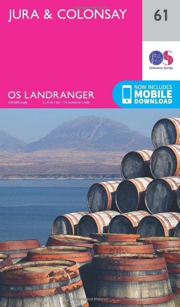 Jura & Colonsay Landranger Map 61 Ordnance Survey Latest - Image 4