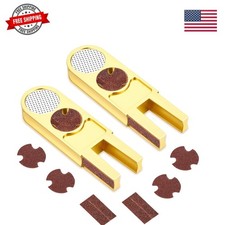 2 Pcs Billiards Pool Cue Tip Shaper Tool Cue Tip Scuffer Burnisher Metal Sand...