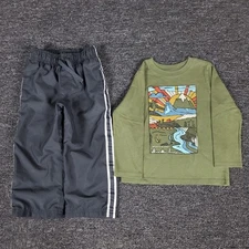 Boys Outfit 3T Jumping Beans Pants & Garanimals Shirt Two Piece School Play Set