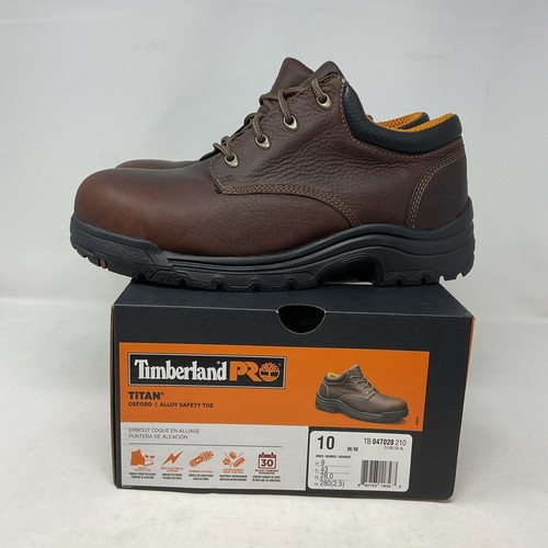 Timberland Pro Titan Oxford Alloy Safety Toe Brown Men's Size 10